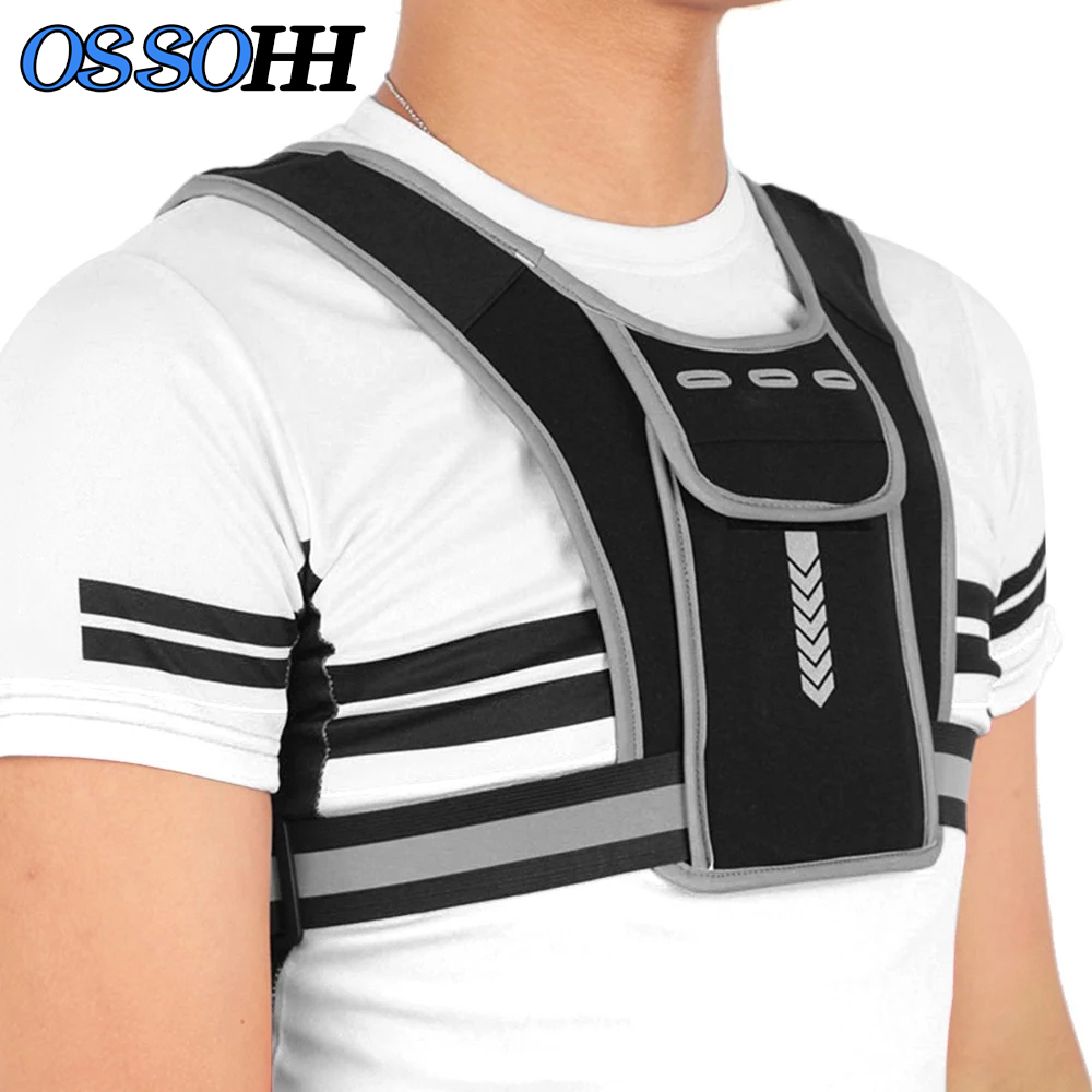 Reflective Cycling Vest - قطعة واحدة من سترة الجري العاكسة،