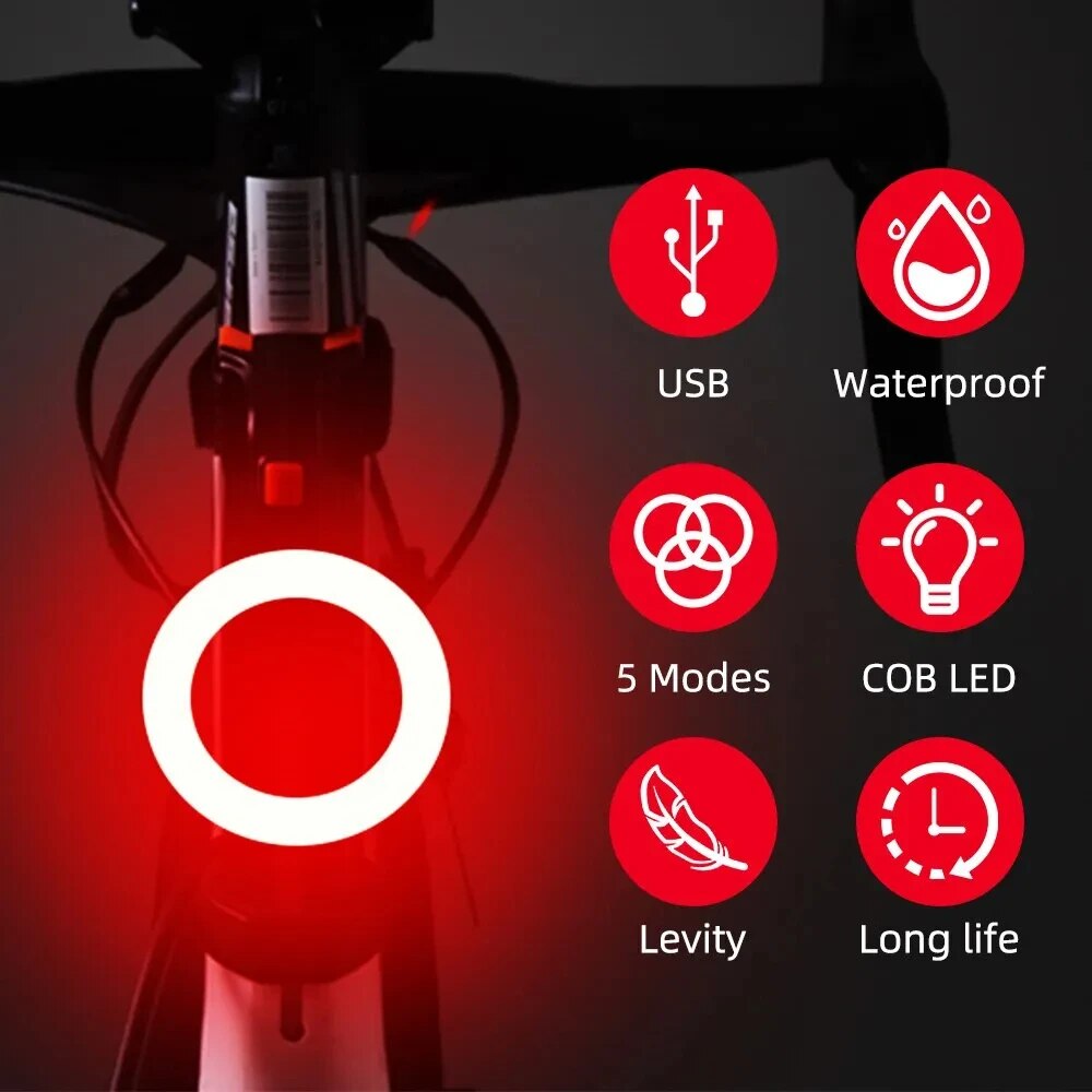 Cycling Gear Charging Station - دراجة الضوء الخلفي USB قابلة للشحن