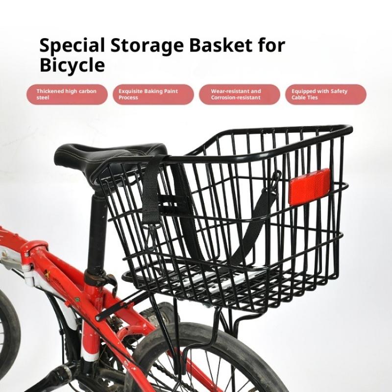 Cycling Gear Shelf - سلة خلفية للدراجة مع ضوء خلفي،