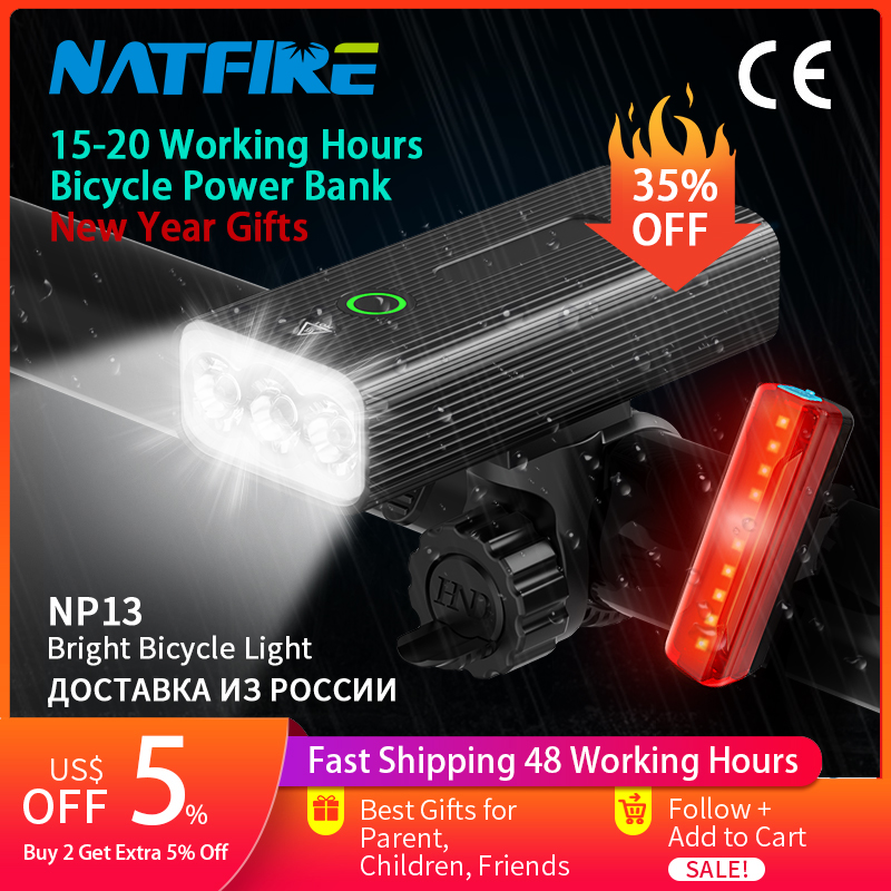 Cycling Gear Charging Station - NATFIRE NP13 الدراجة ضوء مصباح ليد