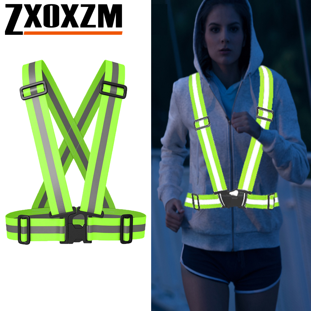 Reflective Cycling Vest - قطعة واحدة من سترة الجري الليلية