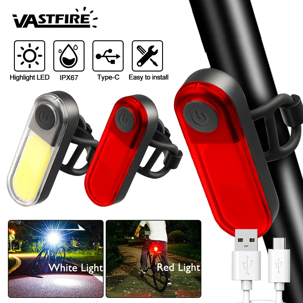 Cycling Gear Charging Station - الدراجة الضوء الخلفي الأبيض + الأحمر