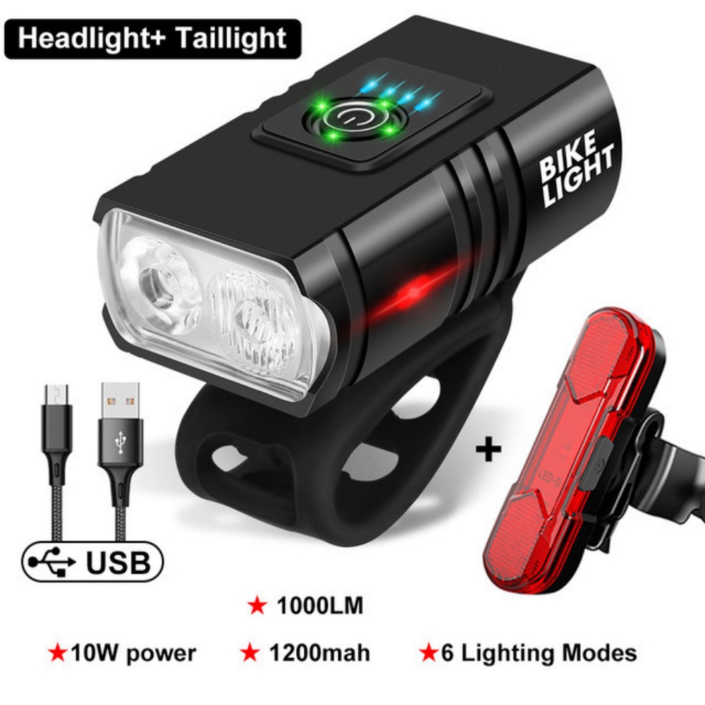 Cycling Gear Charging Station - دراجة ضوء T6 LED الجبهة USB