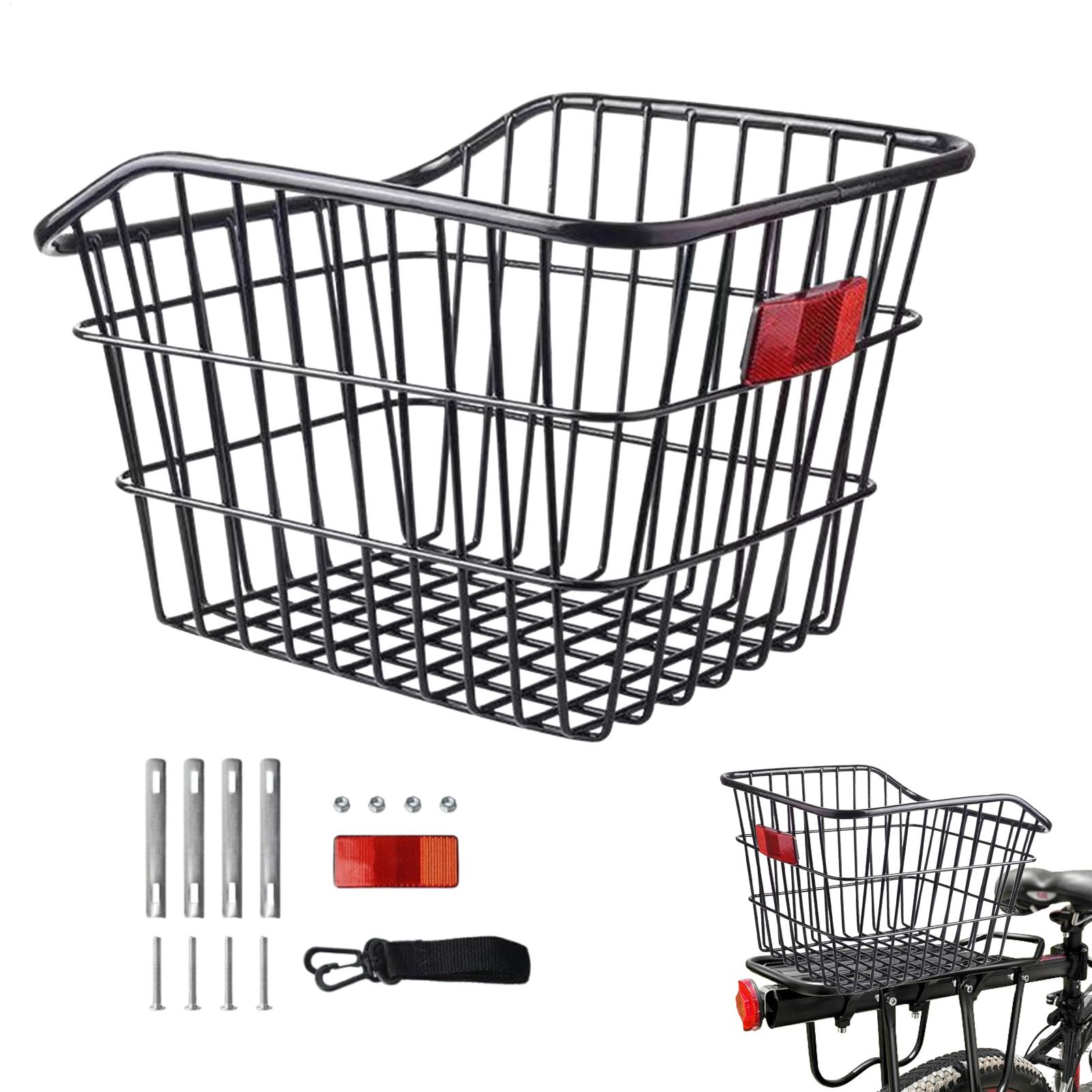 Cycling Gear Shelf - سلة خلفية معدنية كبيرة للدراجات الجبلية،
