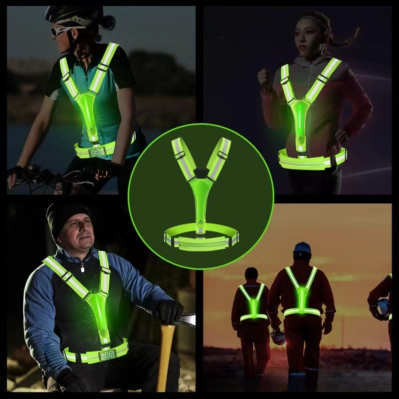 سترة عاكسة مضيئة بتقنية LED عا - مراجعة Reflective Cycling Vest وسعره