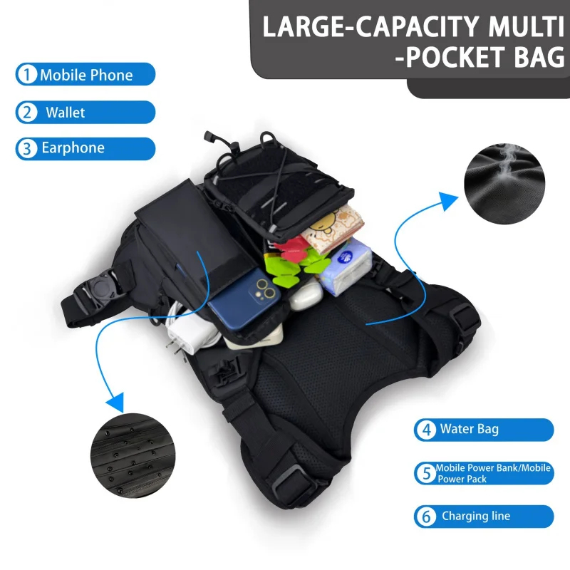 ​ حقيبة صدر تكتيكية عالية الجو - مراجعة Reflective Cycling Vest وسعره