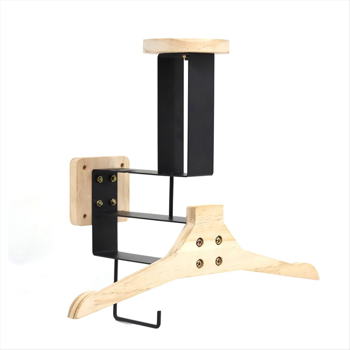 حامل خشبي جديد للخوذة على شكل  - مراجعة Cycling Gear Shelf وسعره