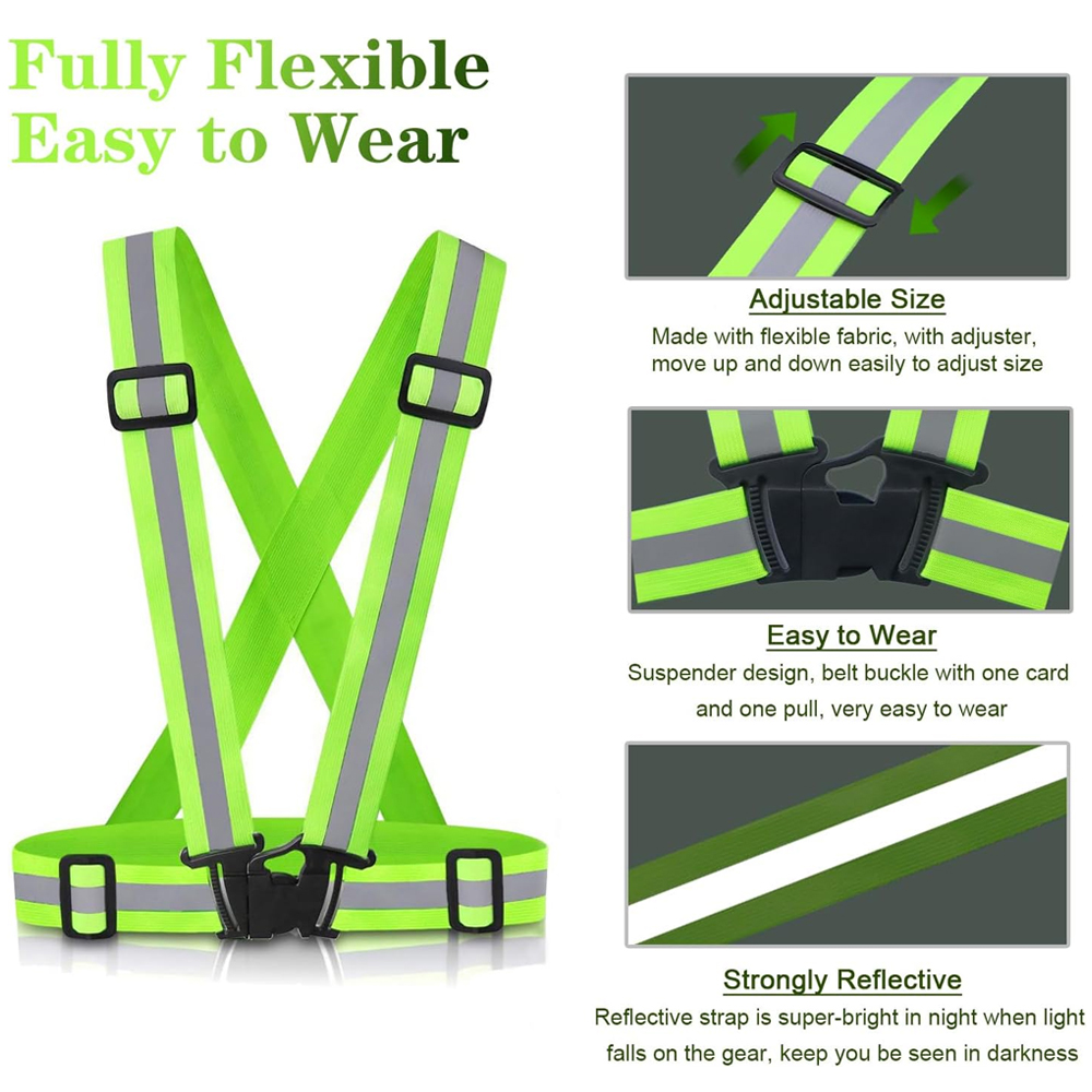 قطعة واحدة من سترة الجري الليل - مراجعة Reflective Cycling Vest وسعره