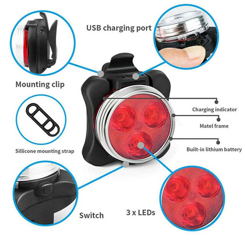 مصباح أمامي للدراجة، ضوء خلفي، - مراجعة Cycling Gear Charging Station وسعره