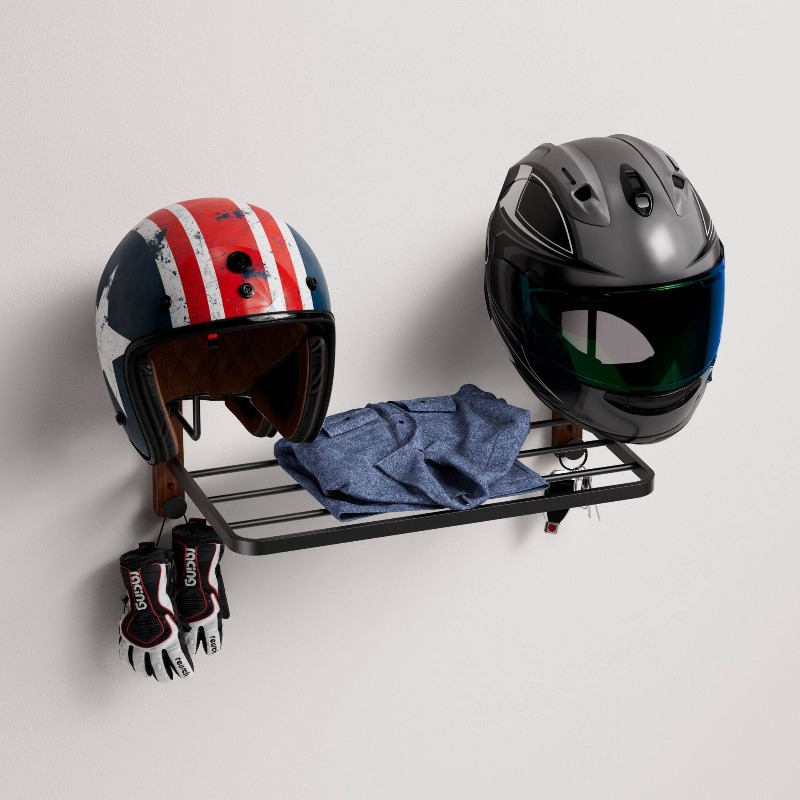 حامل خوذة متعدد الوظائف يثبت ع - مراجعة Cycling Gear Shelf وسعره