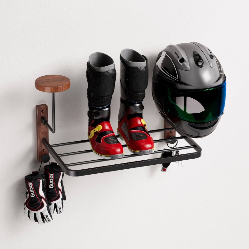 حامل خوذة متعدد الوظائف يثبت ع - مراجعة Cycling Gear Shelf وسعره