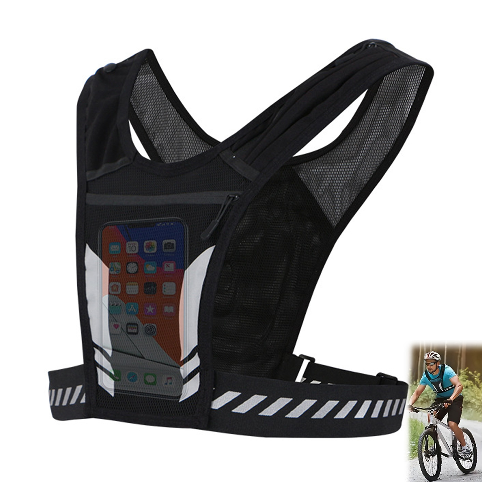 حقيبة هاتف رياضية عاكسة للضوء، - مراجعة Reflective Cycling Vest وسعره